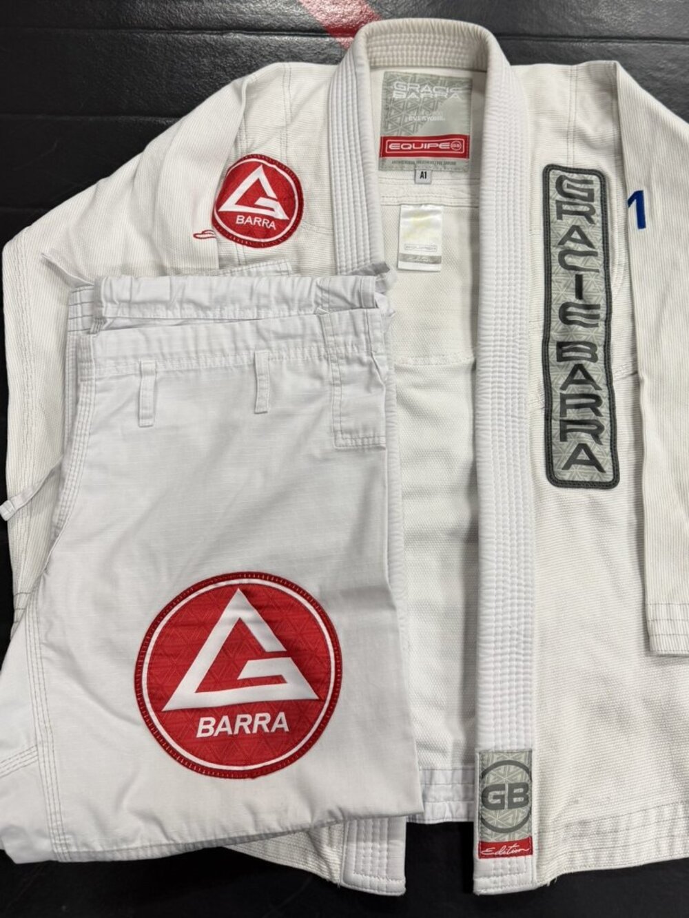 Gracie Barra Gi, White, A1